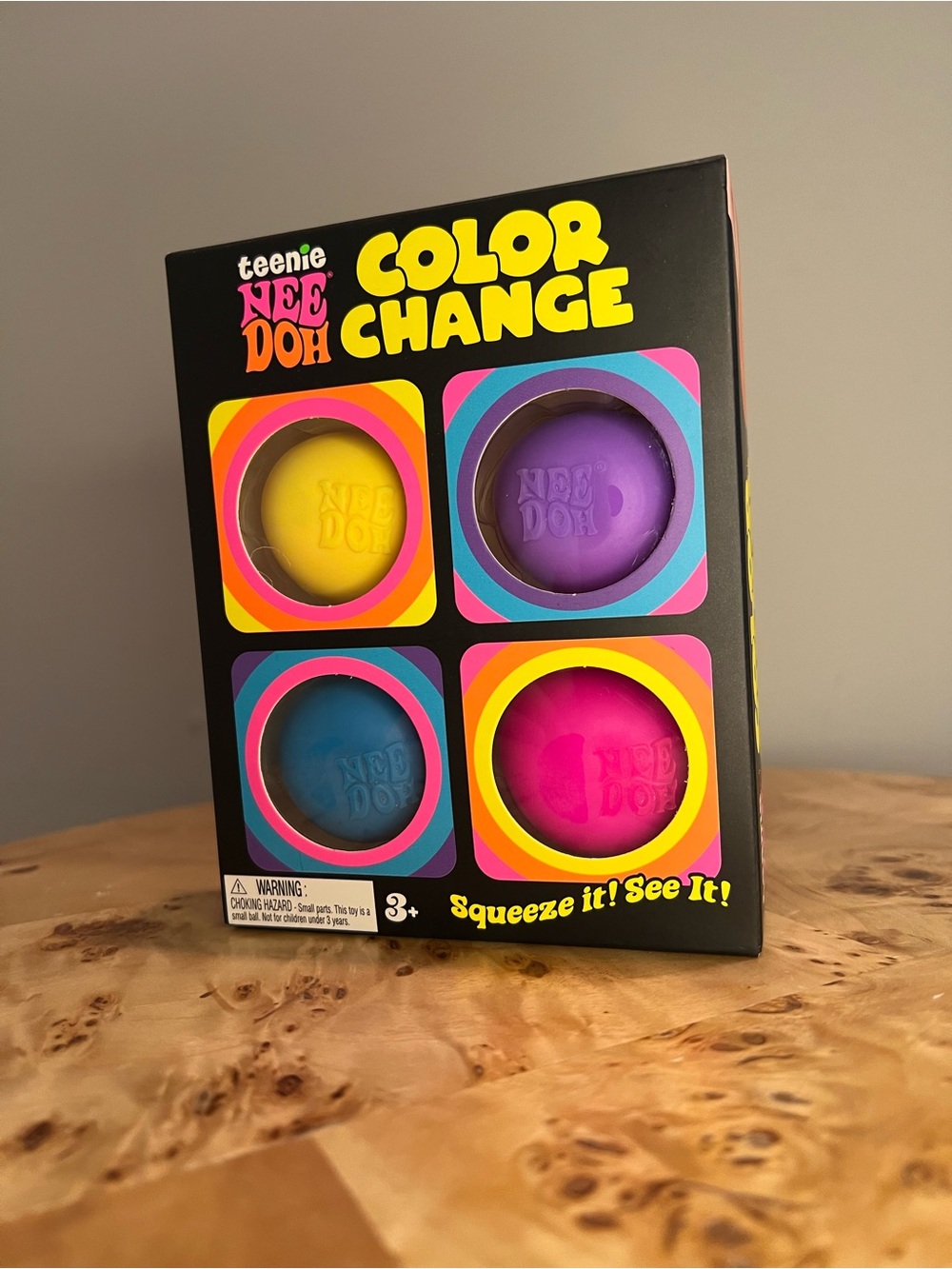 Schylling Needoh Teenie Color Change Balls 4 Pack
